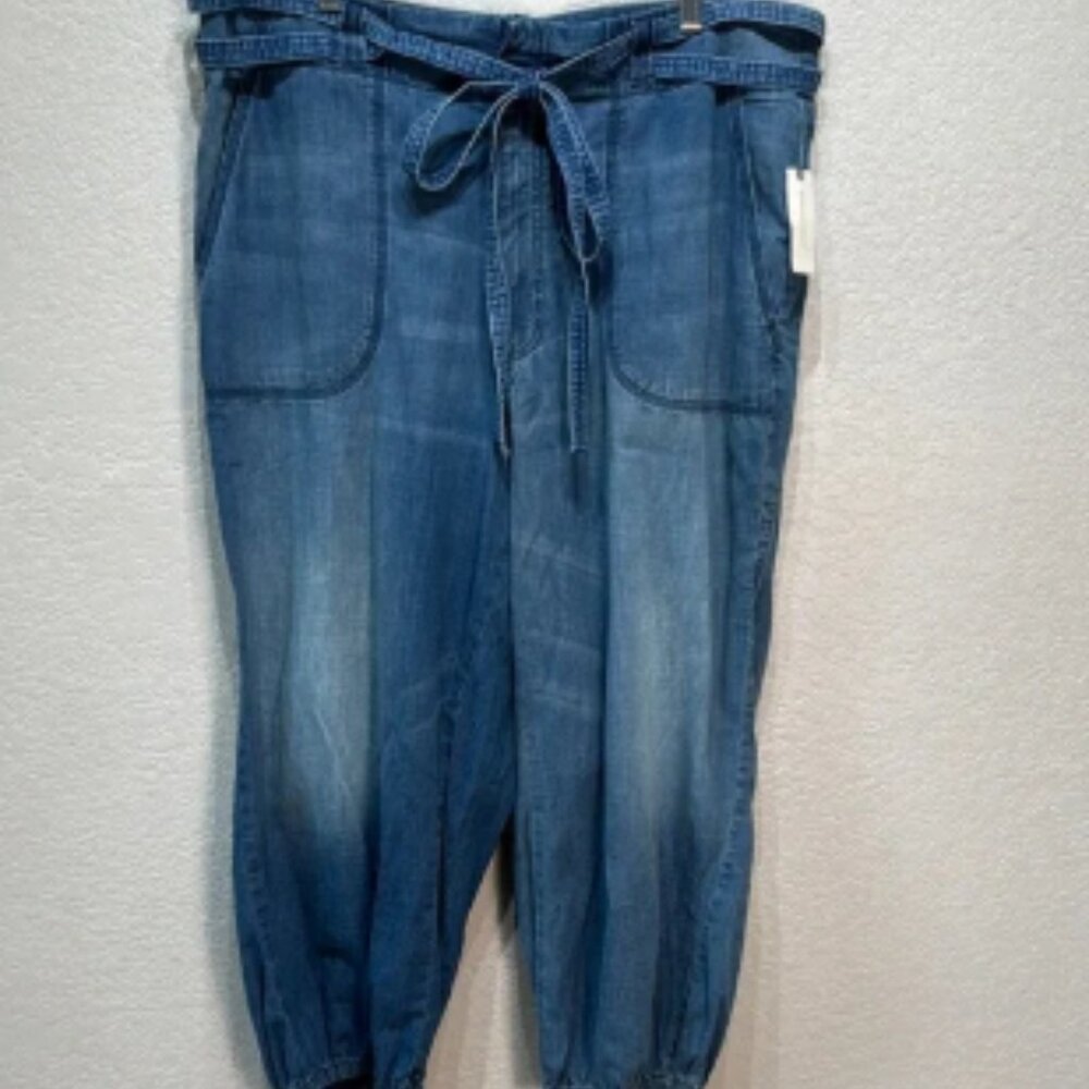 Anthropologie Pilcro Women Size‎ 16 High-Rise Parachute Tie-Waist Jeans NWT